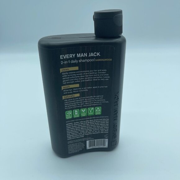 Every Man Jack Shampoo and Conditioner Sandalwood 2 in 1 Daily - Picture 2 of 6